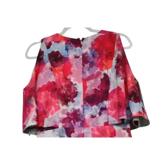 Trina Turk Dress Size 8 Multicolor Floral Oakhurst Watercolor Artsy Formal - Picture 9 of 12
